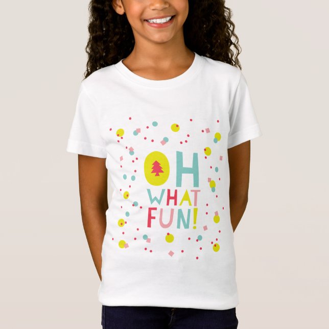 Oh, was Spaß Weihnachtsbaum farbenfrohe Confetti D T-Shirt (Vorderseite)