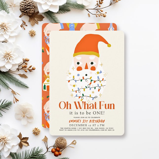 Oh, was Spaß Weihnachtsfeiertag Weihnachten 1. Geb Einladung (Von Creator hochgeladen)