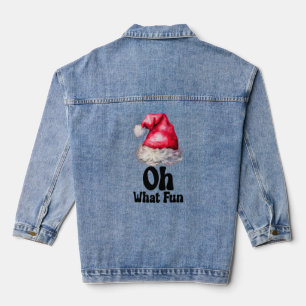 Oh, was Spaß Weihnachtsmannmütze, Weihnachtsgesche Jeansjacke