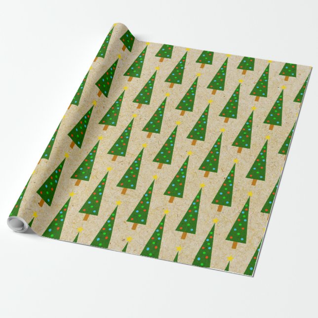 Oh Weihnachtsbaum! Kraft Geschenkpapier (Ungerollt)