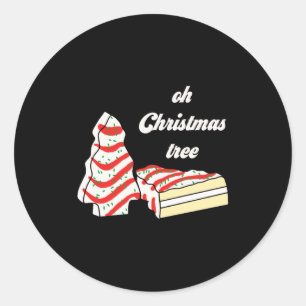 Oh Weihnachtsbaum Kuchen Debbie Lustiger Weihnacht Runder Aufkleber