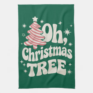 Oh Weihnachtsbaum Licht Frohe Weihnachten Xmas Geschirrtuch