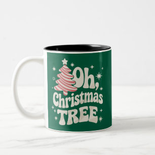 Oh Weihnachtsbaum Licht Frohe Weihnachten Xmas Zweifarbige Tasse