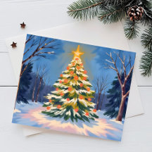 Oh Weihnachtsbaum Wasserfarbe