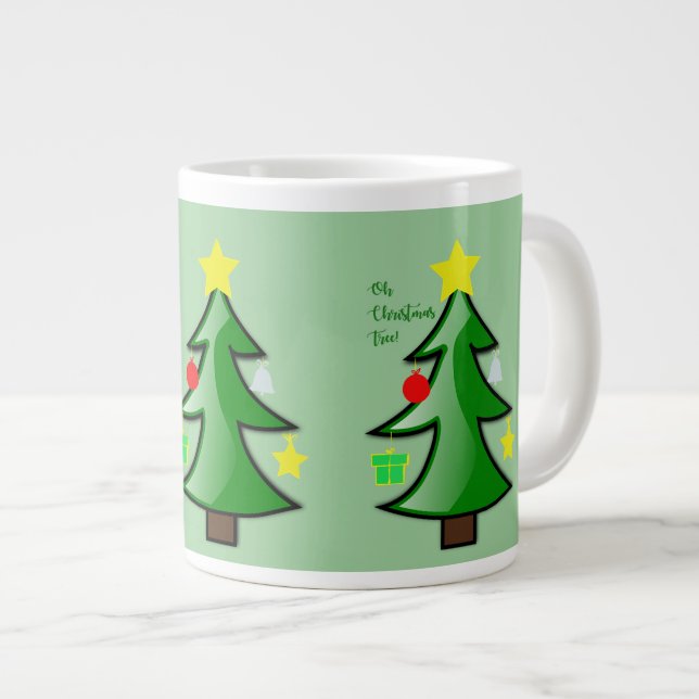 Oh, Weihnachtsbaum Wir Liebe Ihre Sprudelstellen Jumbo-Tasse (Vorderseite Rechts)