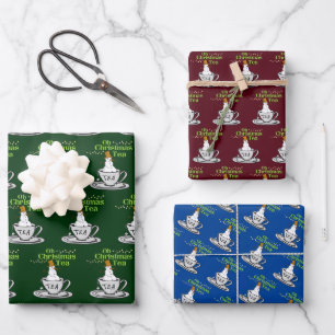 Oh Weihnachtsgebäck - Tee Lover Xmas Urlaub Geschenkpapier Set