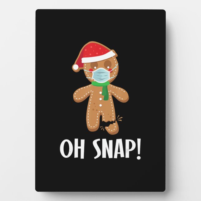 Oh, | Weihnachtsgingerbäckermaske Fotoplatte (Vorderseite)