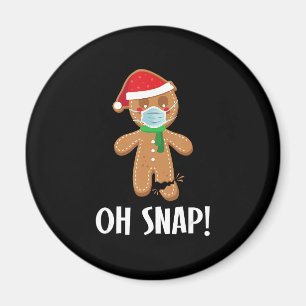 Oh, Weihnachtsgingerbäckermaske Magnet