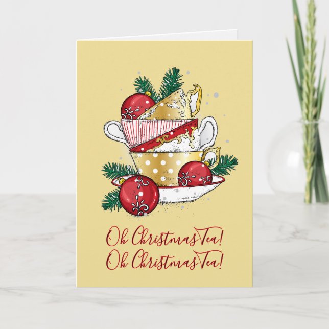 Oh Weihnachtstee! Karte (Vorderseite)