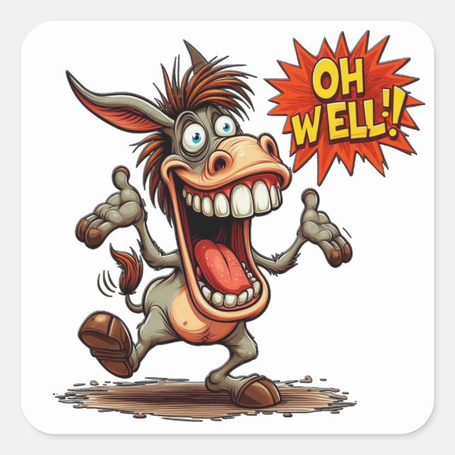 Oh Well Donkey Sticker Sheet (Vorderseite)