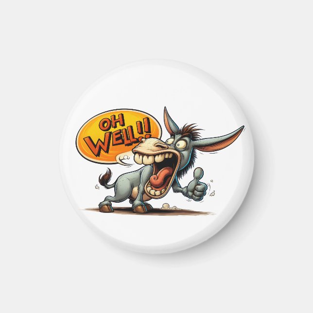 "Oh Well Donkey Thumbs Up" Magnet (Vorne)