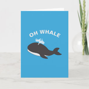 Oh Whale Funny Ocean Animal Fish Pub Karte