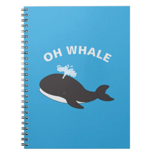 Oh Whale Funny Ocean Animal Fish Pub Notizblock