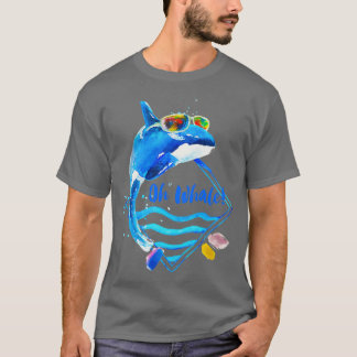Oh Whale Orca mit Sonnenbrille lustig heller Colo T-Shirt