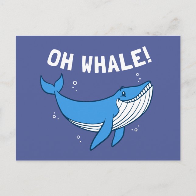Oh Whale Postkarte (Vorderseite)