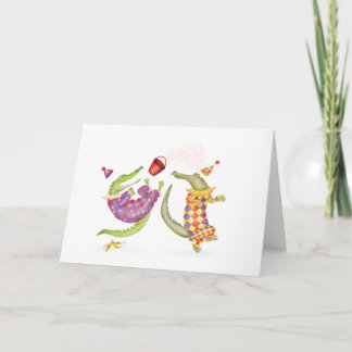 Oh what a circus! crocodile clowns card karte