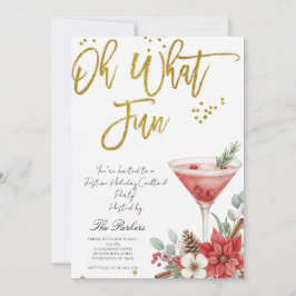 Oh What Fun Christmas Cocktail Party Invitation Einladung