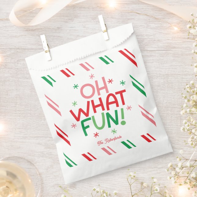Oh What Fun Christmas  Geschenktütchen (Ausgeschnitten)