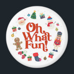 Oh What Fun Christmas Magnet<br><div class="desc">Was für ein Spaß! Die perfekte Art, während der magischen Feriensaison den Geburtstag Ihres Kleinen stilvoll zu feiern! Dieses bedruckbare Vorlagenpaket ist so konzipiert, dass die Geburtstagsparty Ihres Kindes im Winter unvergesslich wird. ・ Wenn Sie eine koordinierte Dekoration benötigen, Karo bitte meine passende Sammlung. Wenn Sie Fragen zu diesem Design...</div>