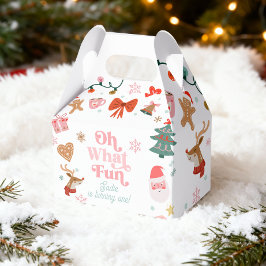 Oh What Fun Christmas Party Girl 1st Birthday  Geschenkschachtel