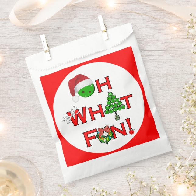 Oh What Fun Christmas Pickleball X-Mas-Gastgeschen Geschenktütchen (Ausgeschnitten)