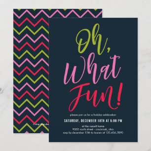Oh What Fun EDITABLE COLOR Party Invitation