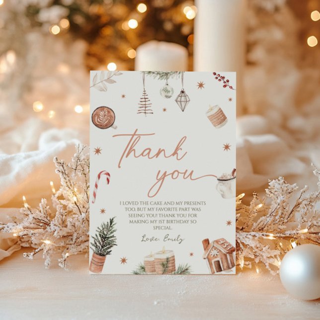 Oh What Fun Noël Anniversaire Carte de remerciemen (Créateur téléchargé)