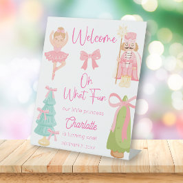 Oh What Fun Pink Nutcracker Birthday Welcome Sockelschild