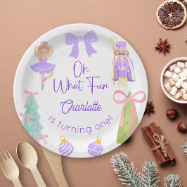 Oh What Fun Purple Nutcracker Birthday Pappteller