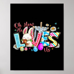 Oh, wie er uns glücklichen Ostertag Liebe, Christu Poster