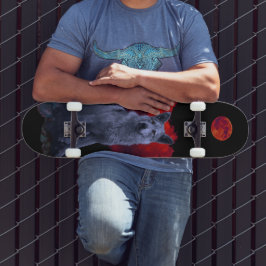 Oh Wolf Moon | Goth Werewolf Skateboard
