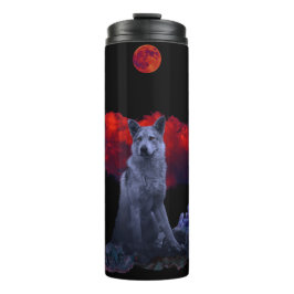 Oh Wolf Moon | Thermal Goth Coffee Tumbler Thermosbecher