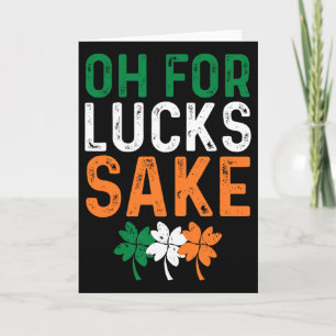 Oh zum Glück lustiger Shamrock Klee Cool St. Patri Karte