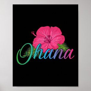 Ohana Aloha Hawaii von der Insel - fühlen Sie den  Poster