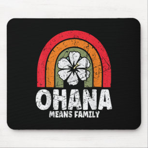 Ohana bedeutet Familie Hawaii Sommer Palmen Strand Mousepad