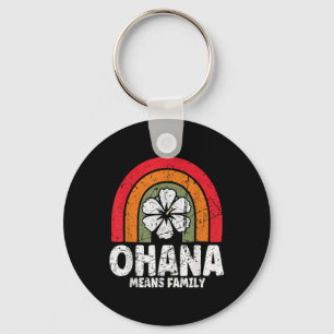 Ohana bedeutet Familie Hawaii Sommer Palmen Strand Schlüsselanhänger