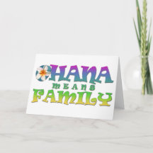Ohana bedeutet Familie - Jeder Anlass Blank Card