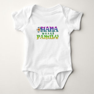  Ohana bedeutet Familie mit Plumeria Baby Bodysuit Strampler
