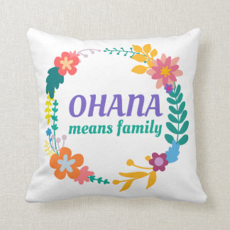Ohana bedeutet Wurfs-Kissen der Familien-| Kissen