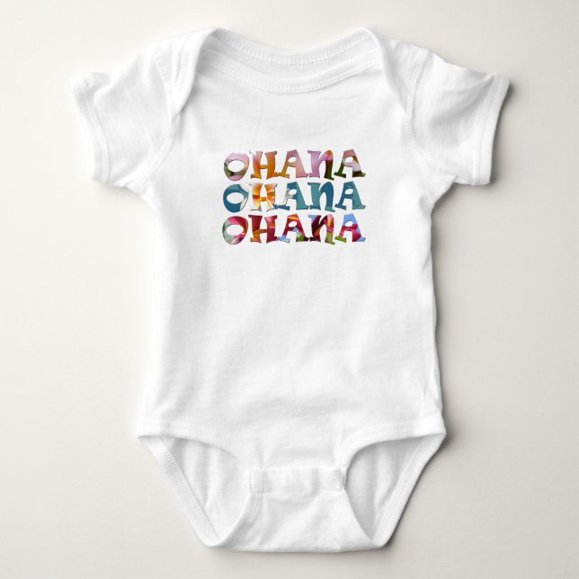 Ohana ohana ohana baby strampler (Vorderseite)