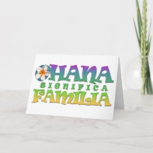 Ohana signia familia - Jedem Anlass Blank Card