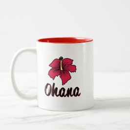 Ohana signifie Mug de café hawaïen de famille