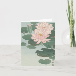 Ohara Kosen Flowering Water Lily - Leere Karte