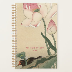 Ohara Koson, japanische Gallinule mit Lotus-Blume Planer