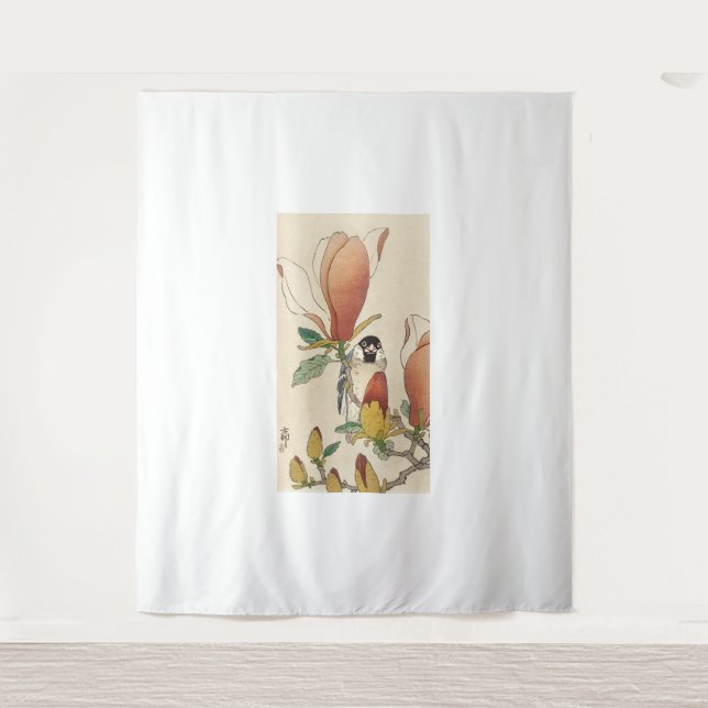 Ohara Koson Kunststil Wandteppich (Vorderseite)