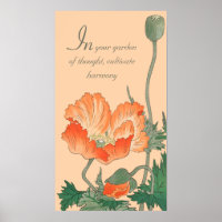 Ohara Koson Schönes japanisches Mohn CC0811 Zitat