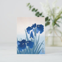 Ohara Koson, Vintage Japanisch Blue Irises Birthda