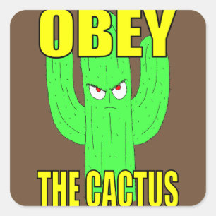 Ohbey Sticker Carré Cactus