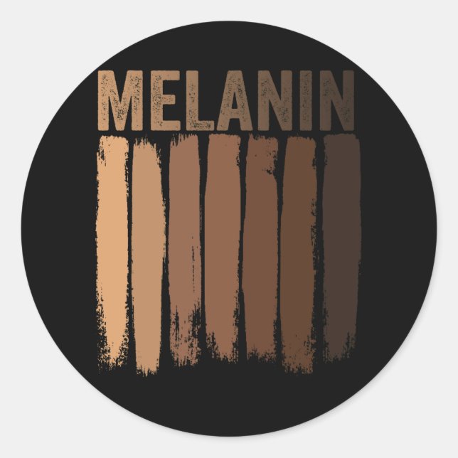 Oheneba: Melanin Shades Black Pride Geschenk Runder Aufkleber (Vorderseite)