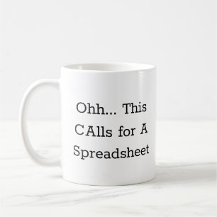 Ohh das erfordert eine Tabelle, Lustiger Buchhalte Kaffeetasse